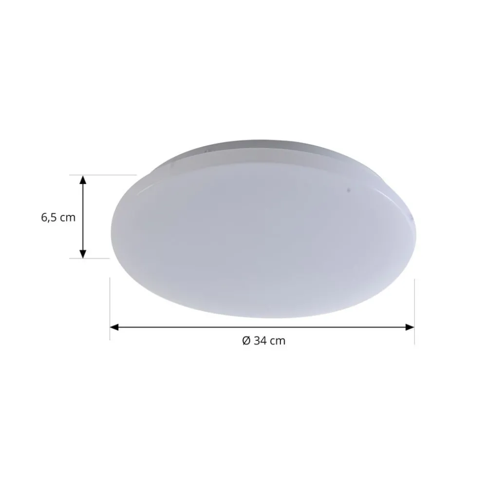 Terrassebelysning|Udendørs Loftlamper ^ Lindby LED udendørs loftslampe Kirkola, 3000 K, Ø 34 cm, hvid