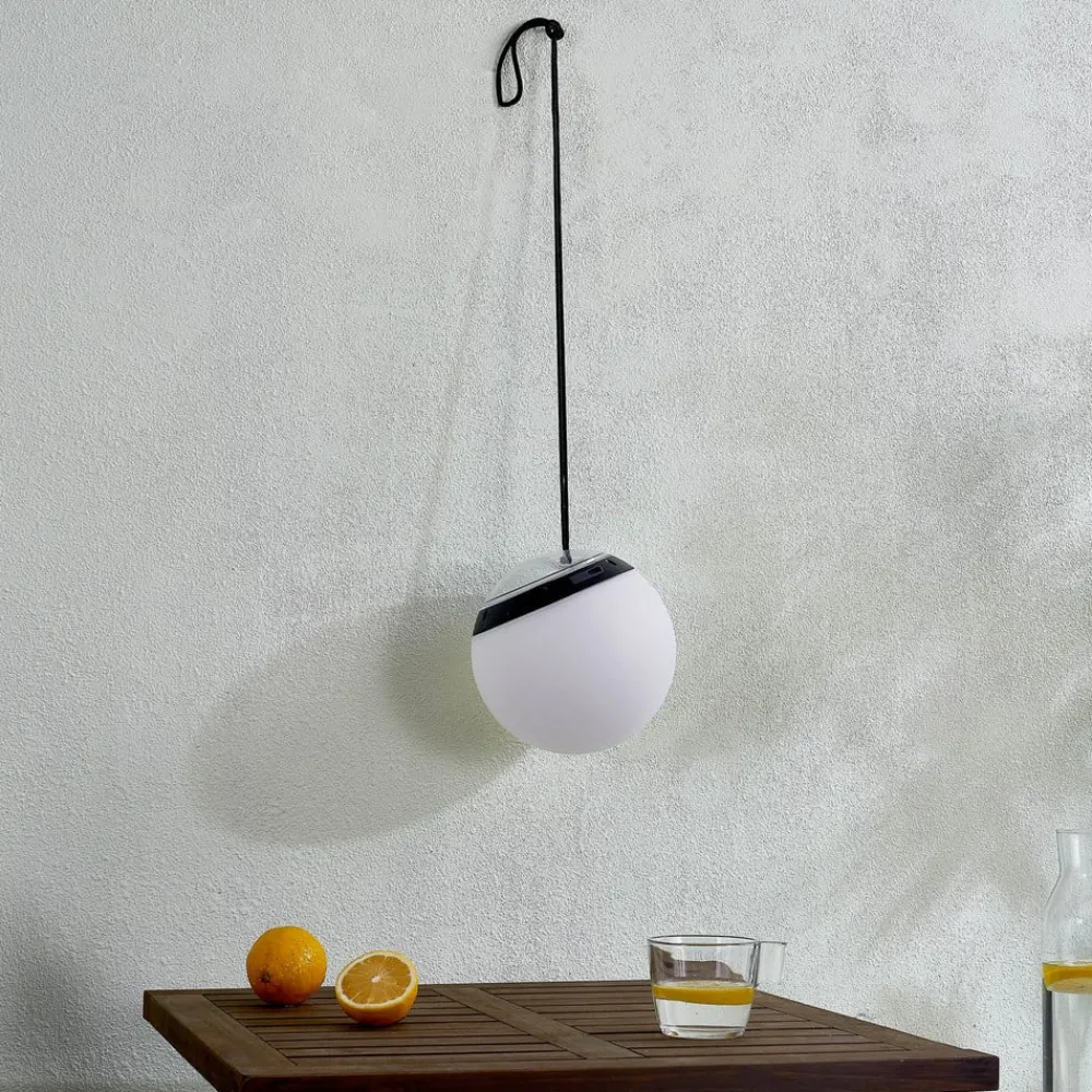 Lindby Udendørs Pendellamper > LED udendørs pendel Eleia, RGBW, 20 cm, genopladeligt batteri