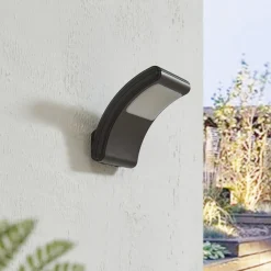 Lindby Udendørs Spot > LED udendørs væglampe Radane, mørkegrå, kantet, IP54