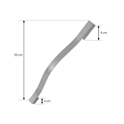 Lindby Gang|Væglamper > LED-væglampe Alvon, sølv, højde 50 cm, metal
