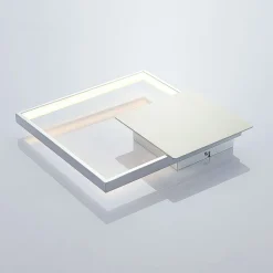 Lindby Gang|Pendellamper > LED-væglampe Anays, 32 cm x 32 cm, krom/klar