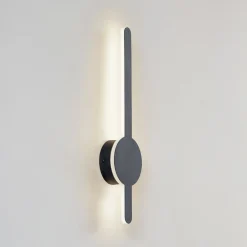 Lindby Gang|Væglamper > LED-væglampe Borian, sort, aluminium, 40 cm