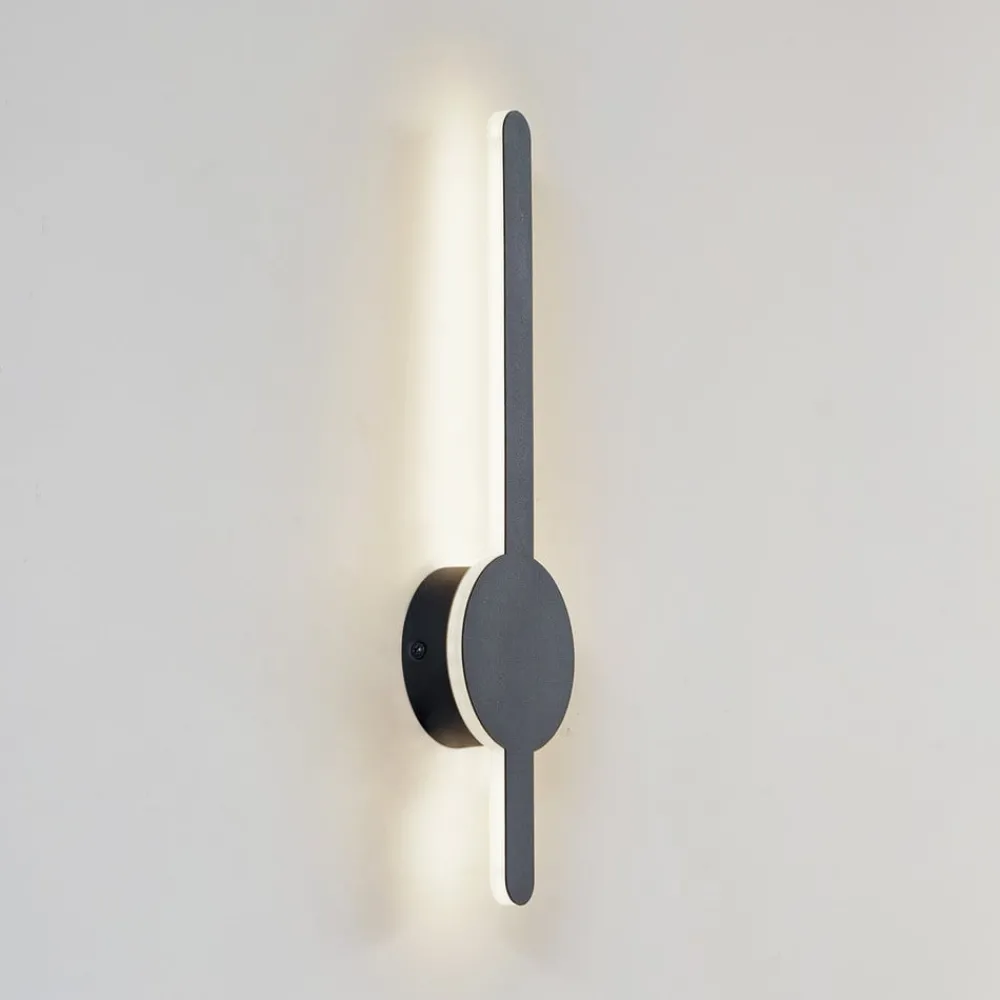 Lindby Gang|Væglamper > LED-væglampe Borian, sort, aluminium, 40 cm