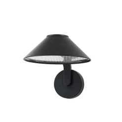 Lindby Terrassebelysning|Væglamper > LED-væglampe Capelo, sort, metal, Ø20cm