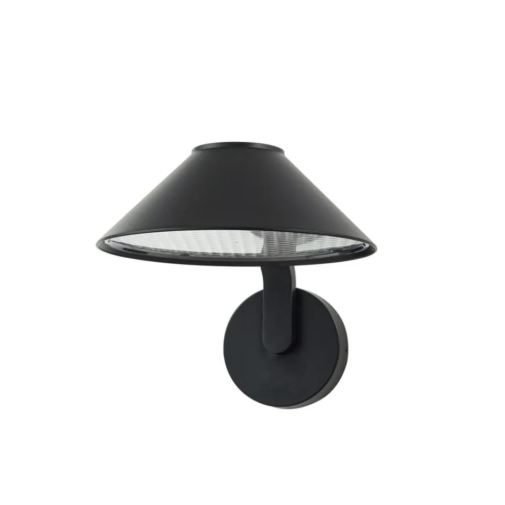 Lindby Terrassebelysning|Væglamper > LED-væglampe Capelo, sort, metal, Ø20cm