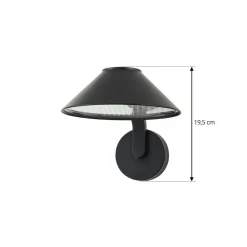 Lindby Terrassebelysning|Væglamper > LED-væglampe Capelo, sort, metal, Ø20cm