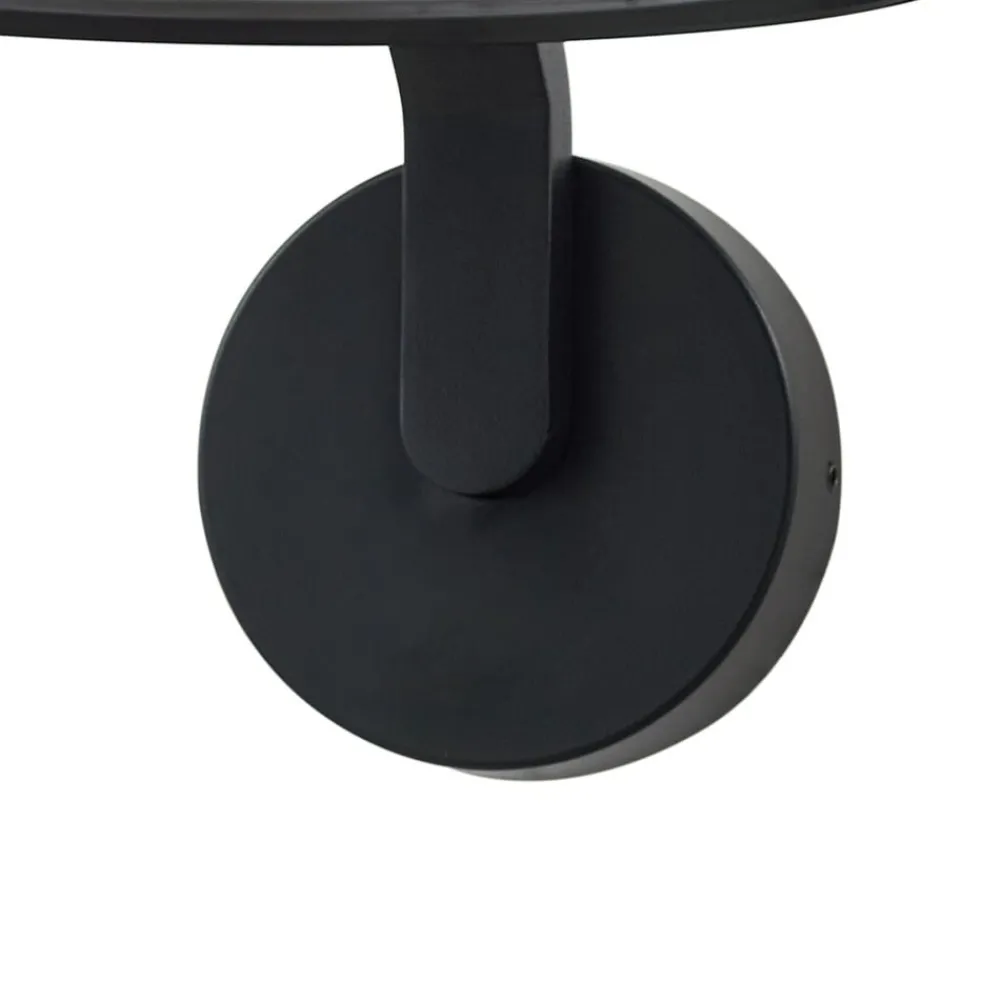 Lindby Terrassebelysning|Væglamper > LED-væglampe Capelo, sort, metal, Ø20cm