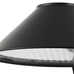 Lindby Væglampe Med Sensor|Terrassebelysning > LED-væglampe Capelo, sort, metal, sensor, Ø20cm