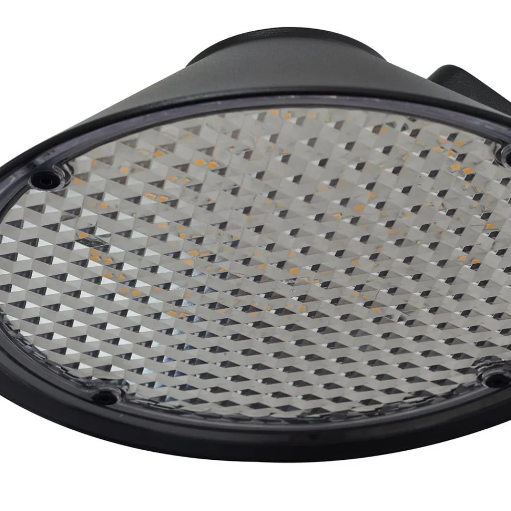 Lindby Væglampe Med Sensor|Terrassebelysning > LED-væglampe Capelo, sort, metal, sensor, Ø20cm