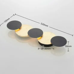 Væglamper ^ Lindby LED-væglampe Grazyna, 52 cm, 5 lyskilder, justerbar