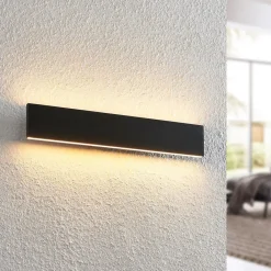 Lindby Pendellamper|Gang > LED-væglampe Ignazia, 47 cm, sort, metal, op/ned