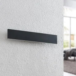 Lindby Pendellamper|Gang > LED-væglampe Ignazia, 47 cm, sort, metal, op/ned