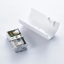 Væglamper|Væglamper ^ Lindby LED-væglampe Jenke, højde 16 cm, hvid, gips