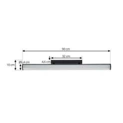 Lindby Væg- Og Spejllamper > LED-væglampe Kirka, sort, metal, IP44, 90 cm, CCT