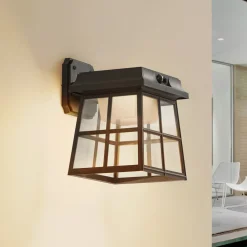 Lindby Solcelle Lampe Med Sensor|Væglampe Med Sensor > LED-væglampe Latarka, højde 24 cm, sensor