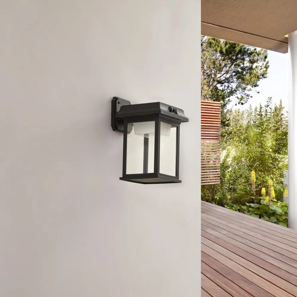 Lindby Solcelle Lampe Med Sensor|Væglampe Med Sensor > LED-væglampe Latarka, højde 27,5 cm, sensor