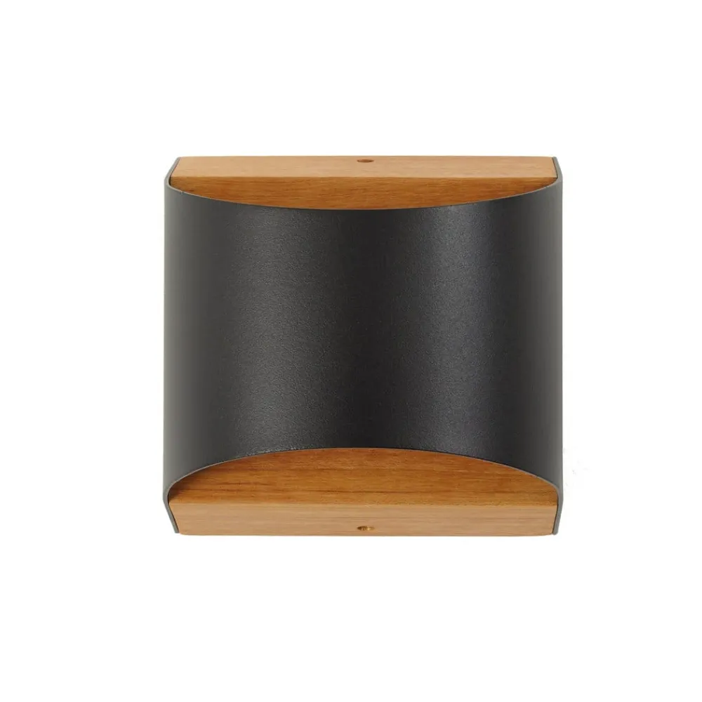 Lindby Terrassebelysning|Væglamper > LED-væglampe Lenore, sort, metal, 13 cm, IP44