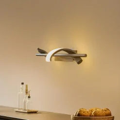 Lindby Væglamper|Væglamper > LED-væglampe Munja, sort, metal