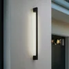 Lindby Terrassebelysning|Væglamper > LED-væglampe Neano, 90 cm, sort, metal, IP54