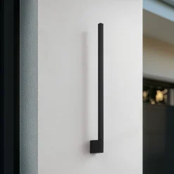 Lindby Terrassebelysning|Væglamper > LED-væglampe Neano, 80 cm, sort, metal, IP54