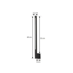 Terrassebelysning|Væglamper ^ Lindby LED-væglampe Neano, 60 cm, sort, metal, IP54