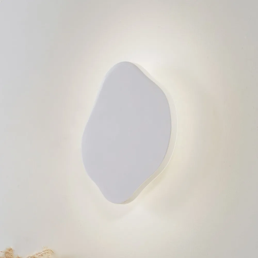 Lindby Væglamper > LED-væglampe Nielson, hvid, gips, 30 x 30 cm