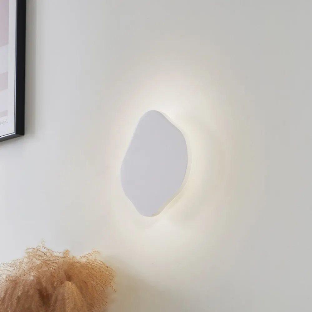 Lindby Væglamper > LED-væglampe Nielson, hvid, gips, 30 x 30 cm