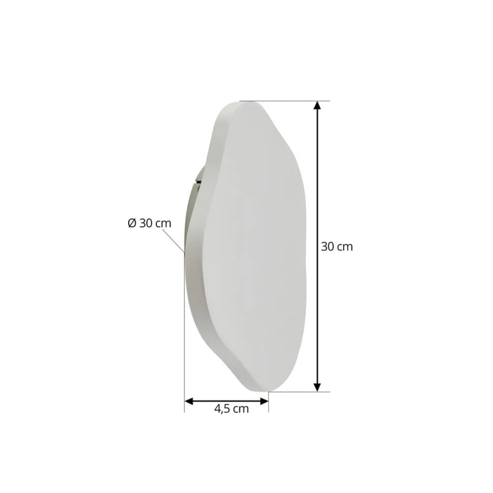 Lindby Væglamper > LED-væglampe Nielson, hvid, gips, 30 x 30 cm