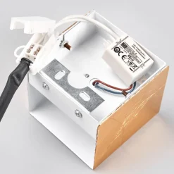 Væglamper|Væglamper ^ Lindby LED-væglampe Quentin, 9 cm bred, guldfarvet, metal