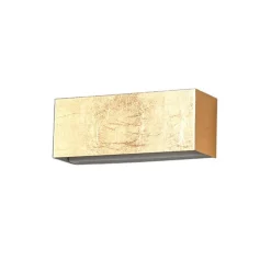 Lindby Gang|Pendellamper > LED-væglampe Quentin, 23 cm bred, guldfarvet, metal