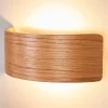 Væglamper|Væglamper ^ Lindby LED-væglampe Rafailia, bredde 23 cm, træ, 3.000 K