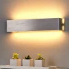 Lindby Væglamper|Væglamper > LED-væglampe Ranik, 40 cm, aluminiumsfarvet, metal