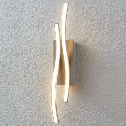 Gang|Væglamper ^ Lindby LED-væglampe Safia, 45 cm, nikkelfarvet, metal