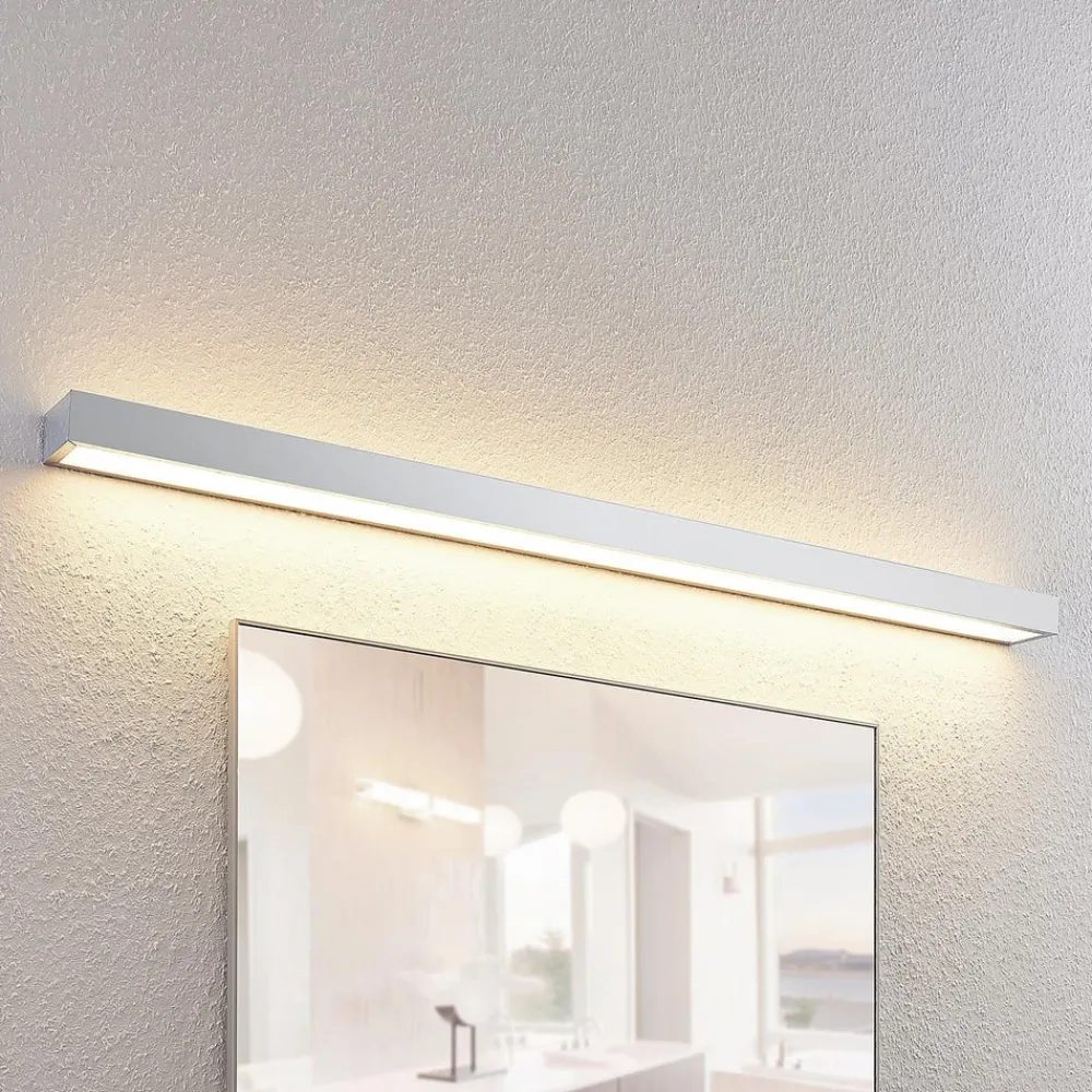 Væg- Og Spejllamper|Væglamper ^ Lindby LED-væglampe til badeværelset Layan, 120 cm, krom, metal
