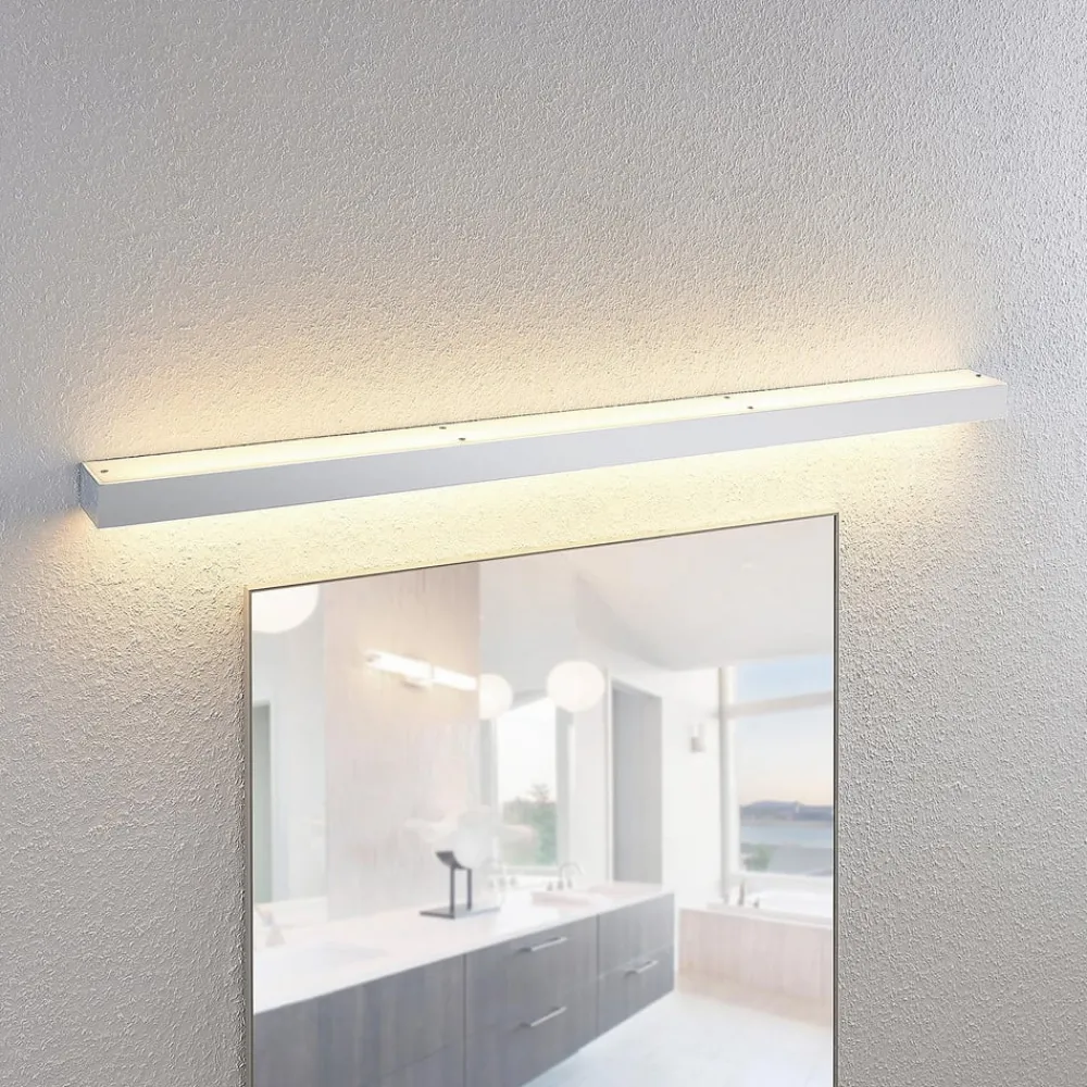 Væg- Og Spejllamper|Væglamper ^ Lindby LED-væglampe til badeværelset Layan, 120 cm, krom, metal