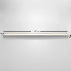 Væg- Og Spejllamper|Væglamper ^ Lindby LED-væglampe til badeværelset Layan, 120 cm, krom, metal