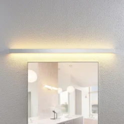 Væg- Og Spejllamper|Væglamper ^ Lindby LED-væglampe til badeværelset Layan, 120 cm, krom, metal