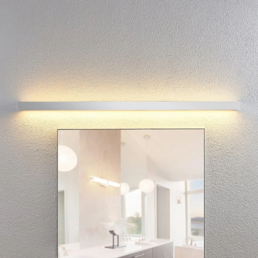 Væg- Og Spejllamper|Væglamper ^ Lindby LED-væglampe til badeværelset Layan, 120 cm, krom, metal