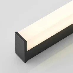 Lindby Væg- Og Spejllamper|Væglamper > LED-væglampe til badeværelset Ulisan, 89 cm, sort, kantet
