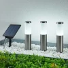 Lindby Solcellelamper|Udendørs Spot > Lexiane LED-solcellelamper, 3-sæt, stål