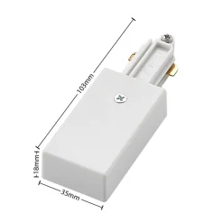 Lindby Skinnesystem > Linaro end feed, hvid, 1-faset system