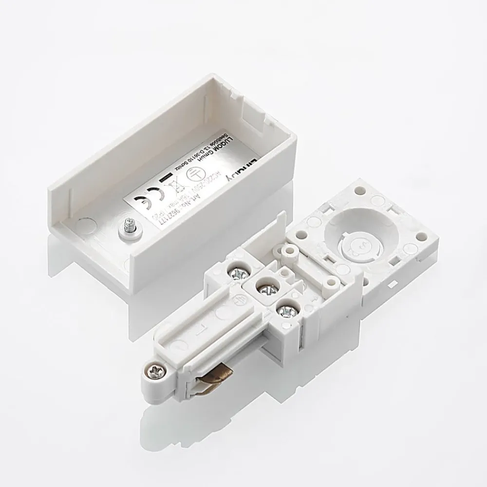 Lindby Skinnesystem > Linaro end feed, hvid, 1-faset system