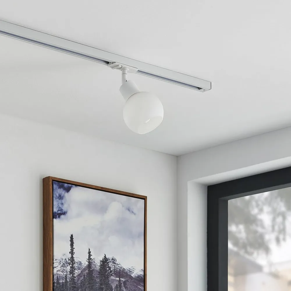 Lindby Skinnesystem > Linaro skinnespot, E14, hvid, Ø 10 cm, 1-faset