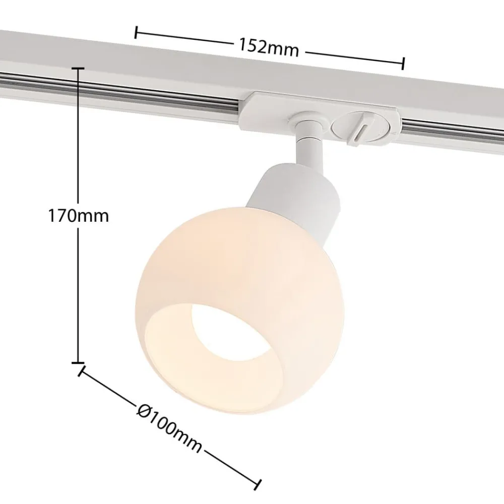 Lindby Skinnesystem > Linaro skinnespot, E14, hvid, Ø 10 cm, 1-faset