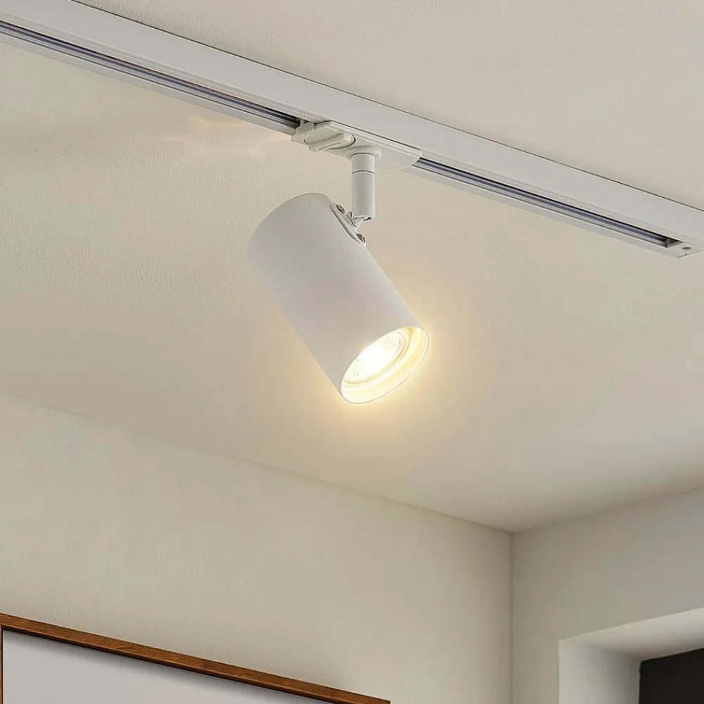 Lindby Arbejdsrum/Kontor|Gang > Linaro skinnespot, GU10, Ø 6 cm, hvid, 1-faset