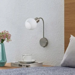 Lindby Væglamper|Væglamper > Lioma væglampe med fleksibel arm, nikkel