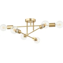 Lindby Gang|Loftlamper > loftlampe Aloria, 6 lyskilder, guld, metal, E27