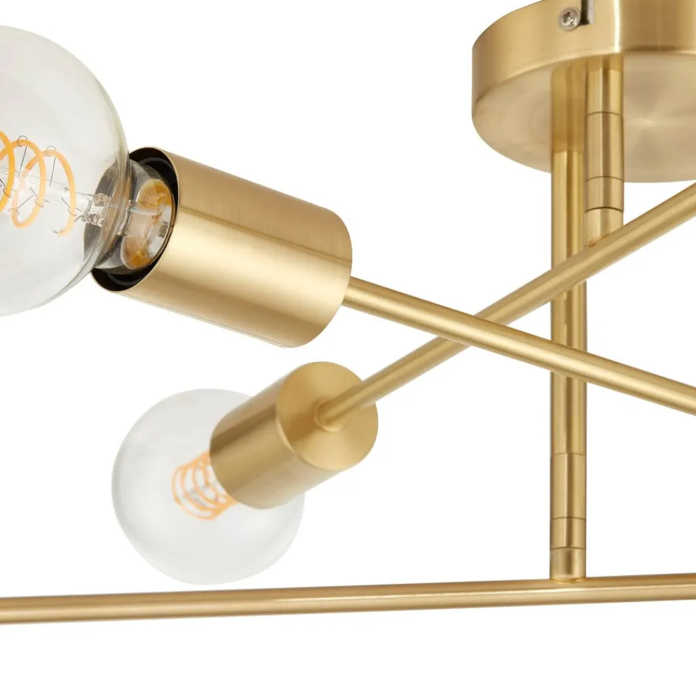 Lindby Gang|Loftlamper > loftlampe Aloria, 6 lyskilder, guld, metal, E27