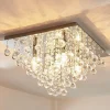 Gang|Loftlamper ^ Lindby loftlampe Annica, kantet, krom, metal, 42 cm
