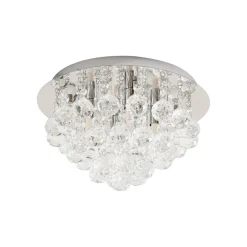 Lindby Loftlamper|Loftlamper > loftlampe Antonino, 4 lyskilder, krom, krystal, 35 cm